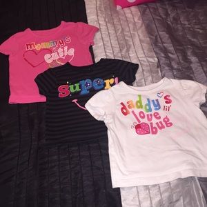 Three baby girls tops size 18 months